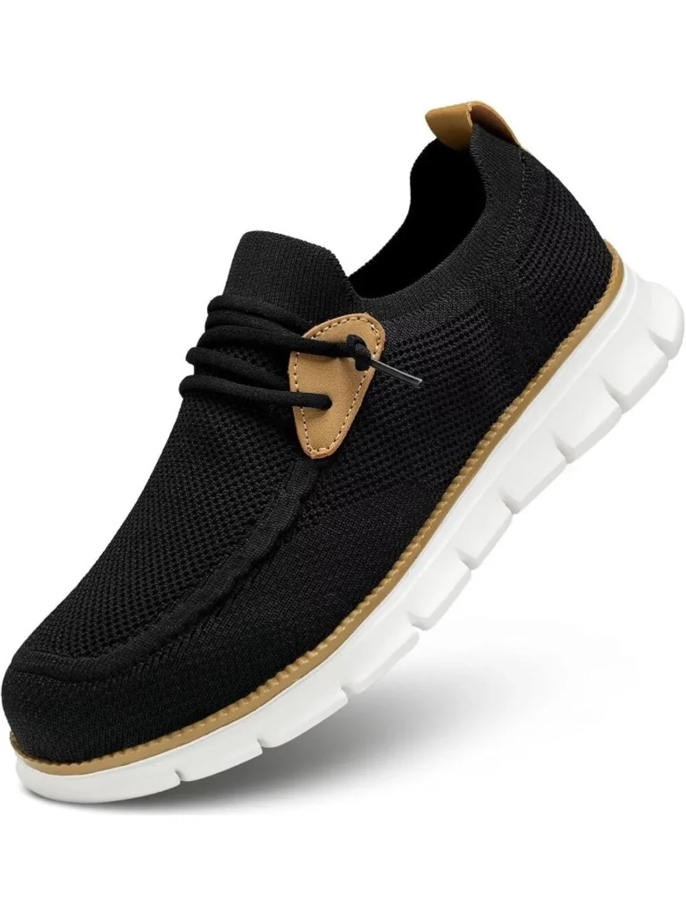 Men's Black White Loafers Slip On Walking Dress Casual Business Oxfords Sneakers